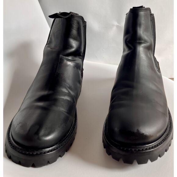 Rhodes Boone Lug Chelsea Boot Mens 10 Black Leather Vibram Sole Unworn Defect main image 6